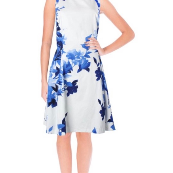 Ralph Lauren Womens Teva Neroli Floral Print Sleeveless Cocktail Dress - Picture 3 of 4